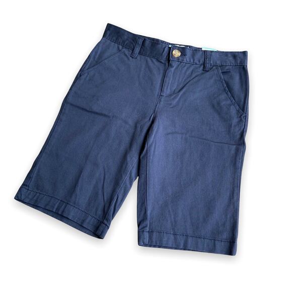 Old Navy Girls Shorts Sz 14 Classic Rise Navy Blue Uniform Adjustable Waist NEW - Picture 1 of 8